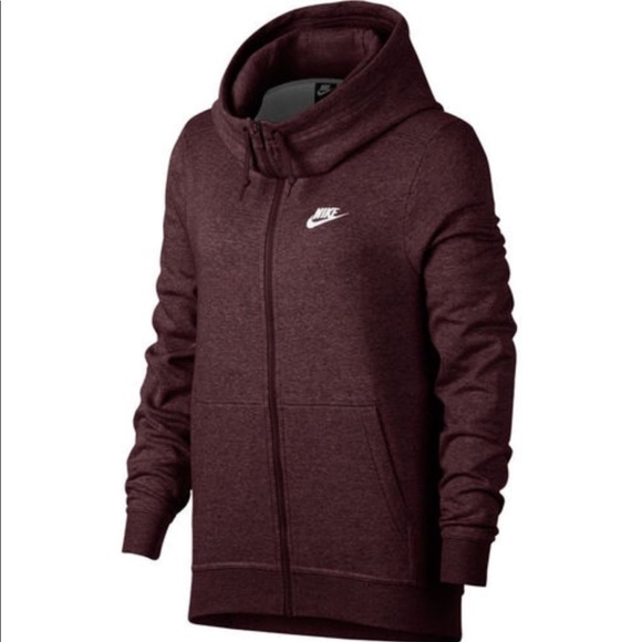 burgundy nike sweater womens